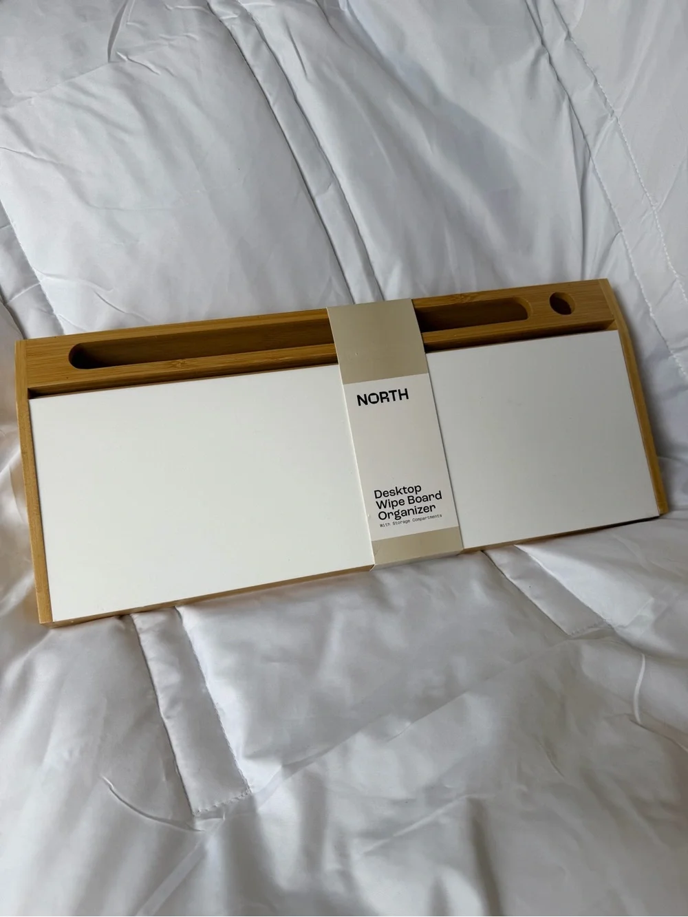 Wood Frame Desktop Whiteboard Organizer - Natural From Target